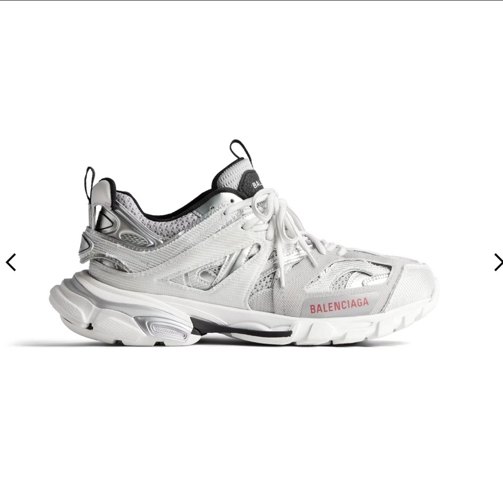 BALENCIAGA  MEN'S TRACK SNEAKER IN SILVER/WHITE/BLACK| Size 39